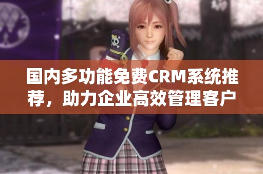 国内多功能免费CRM系统推荐，助力企业高效管理客户关系