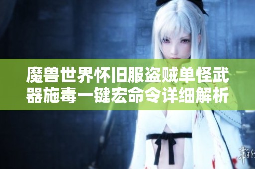 魔兽世界怀旧服盗贼单怪武器施毒一键宏命令详细解析