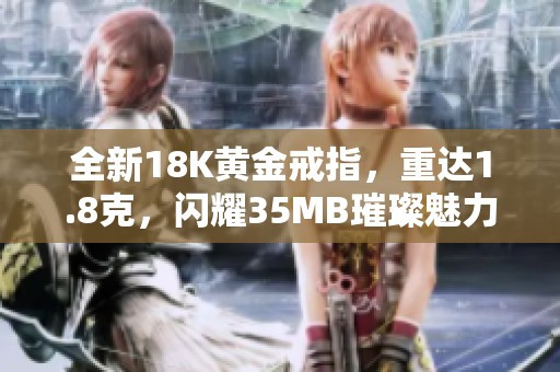 全新18K黄金戒指，重达1.8克，闪耀35MB璀璨魅力