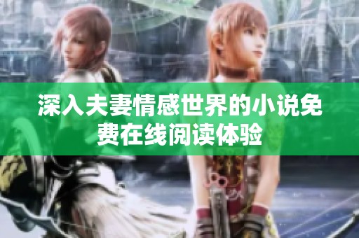 深入夫妻情感世界的小说免费在线阅读体验