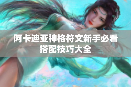 阿卡迪亚神格符文新手必看搭配技巧大全