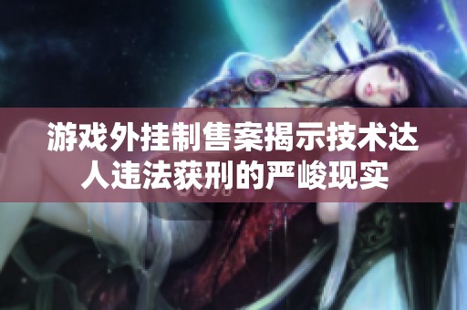 游戏外挂制售案揭示技术达人违法获刑的严峻现实