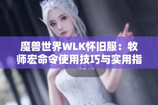 魔兽世界WLK怀旧服：牧师宏命令使用技巧与实用指南