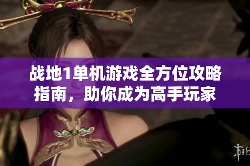 战地1单机游戏全方位攻略指南，助你成为高手玩家