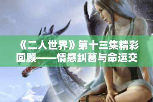 《二人世界》第十三集精彩回顾——情感纠葛与命运交织的故事
