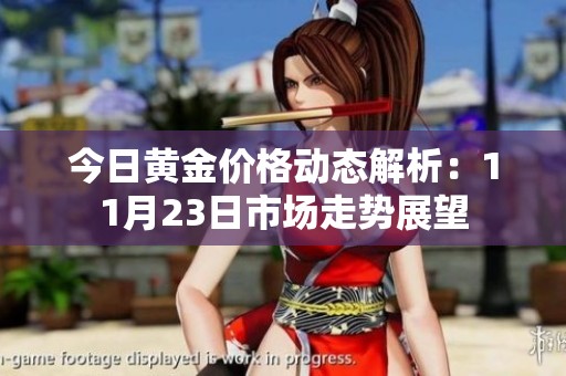 今日黄金价格动态解析：11月23日市场走势展望
