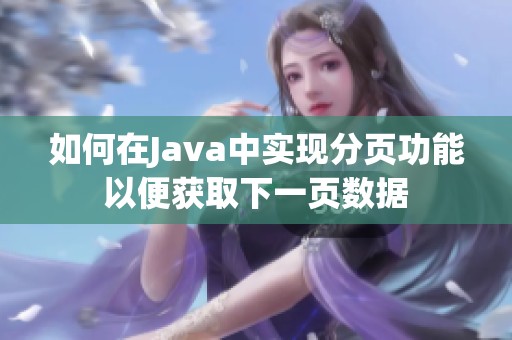 如何在Java中实现分页功能以便获取下一页数据