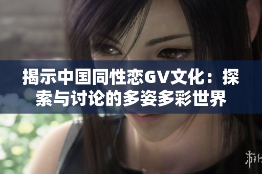 揭示中国同性恋GV文化：探索与讨论的多姿多彩世界
