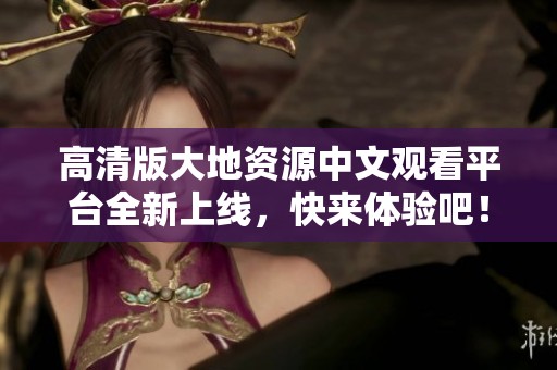 高清版大地资源中文观看平台全新上线，快来体验吧！
