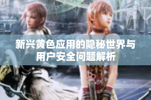 新兴黄色应用的隐秘世界与用户安全问题解析