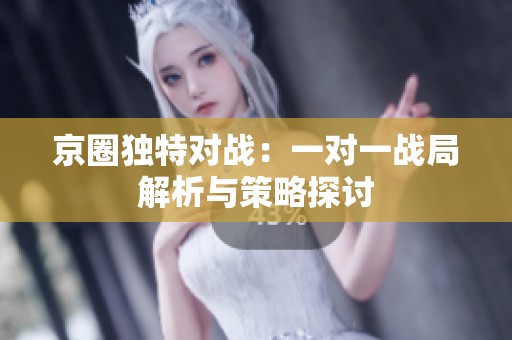 京圈独特对战：一对一战局解析与策略探讨