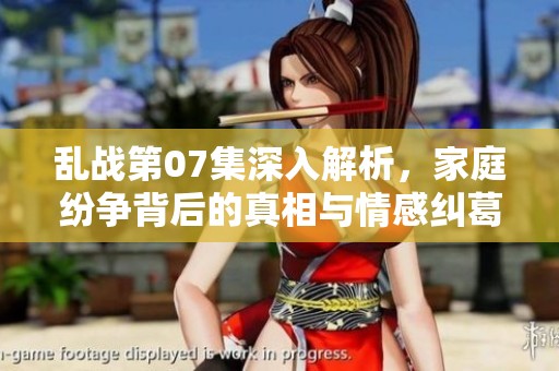 乱战第07集深入解析，家庭纷争背后的真相与情感纠葛