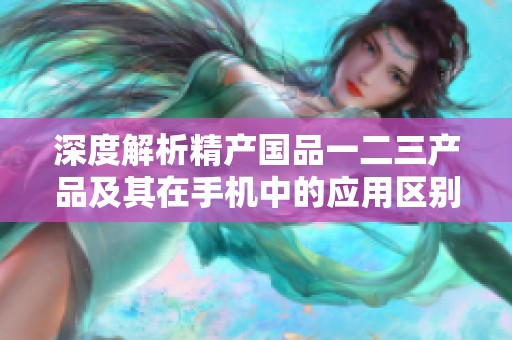深度解析精产国品一二三产品及其在手机中的应用区别
