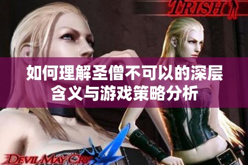 如何理解圣僧不可以的深层含义与游戏策略分析