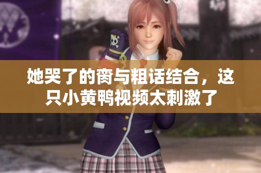 她哭了的脔与粗话结合，这只小黄鸭视频太刺激了