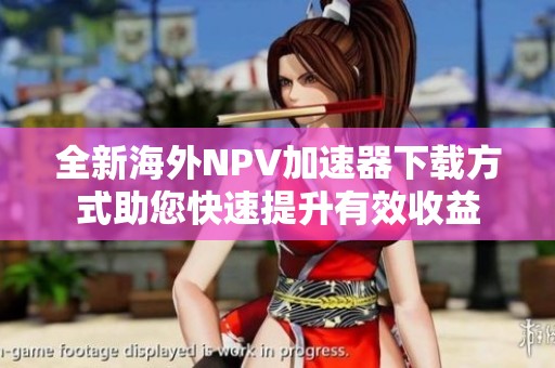 全新海外NPV加速器下载方式助您快速提升有效收益