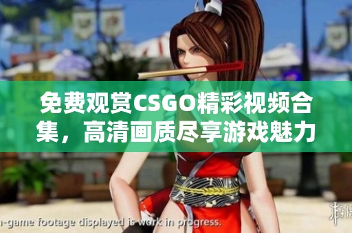 免费观赏CSGO精彩视频合集，高清画质尽享游戏魅力