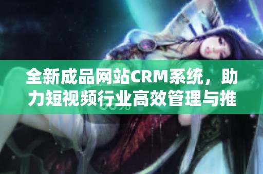 全新成品网站CRM系统，助力短视频行业高效管理与推广