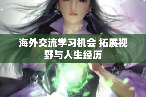海外交流学习机会 拓展视野与人生经历