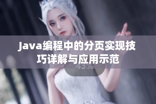 Java编程中的分页实现技巧详解与应用示范