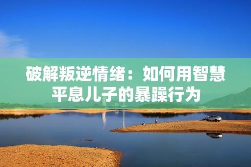 破解叛逆情绪：如何用智慧平息儿子的暴躁行为