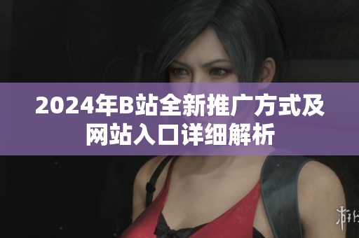 2024年B站全新推广方式及网站入口详细解析