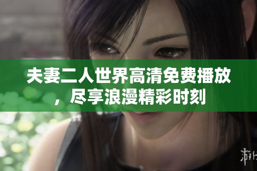 夫妻二人世界高清免费播放，尽享浪漫精彩时刻