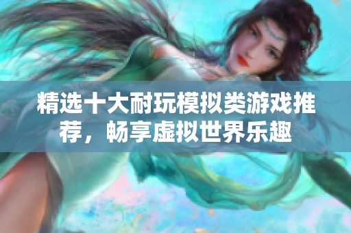 精选十大耐玩模拟类游戏推荐，畅享虚拟世界乐趣