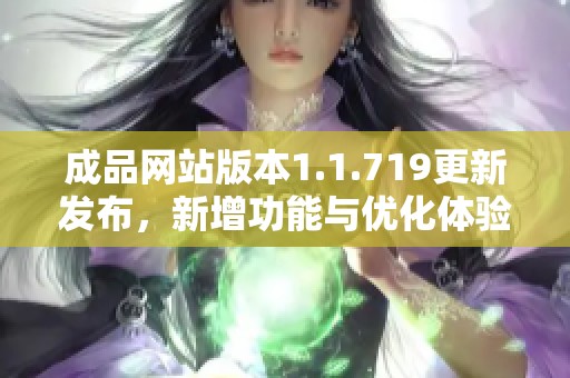 成品网站版本1.1.719更新发布，新增功能与优化体验解析