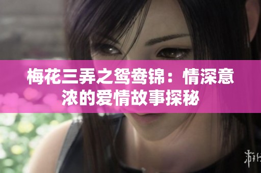 梅花三弄之鸳鸯锦：情深意浓的爱情故事探秘