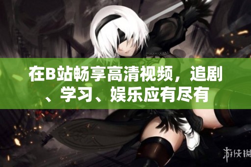 在B站畅享高清视频，追剧、学习、娱乐应有尽有