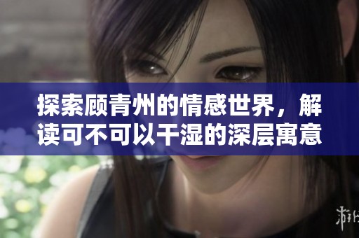 探索顾青州的情感世界，解读可不可以干湿的深层寓意