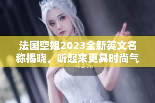法国空姐2023全新英文名称揭晓，听起来更具时尚气息