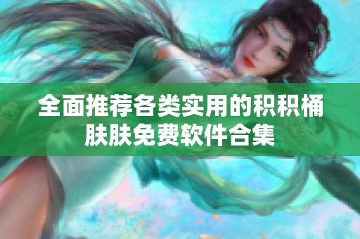 全面推荐各类实用的积积桶肤肤免费软件合集