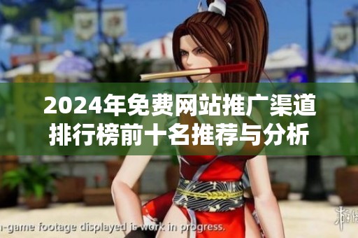 2024年免费网站推广渠道排行榜前十名推荐与分析