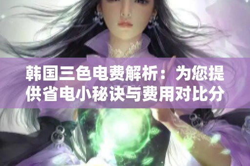 韩国三色电费解析：为您提供省电小秘诀与费用对比分析