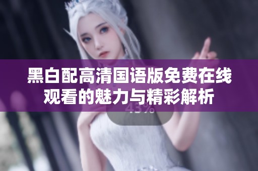 黑白配高清国语版免费在线观看的魅力与精彩解析