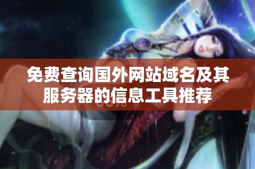 免费查询国外网站域名及其服务器的信息工具推荐