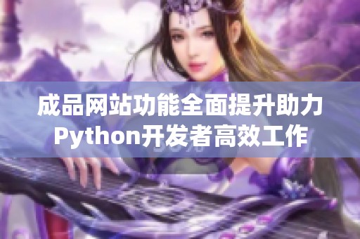 成品网站功能全面提升助力Python开发者高效工作