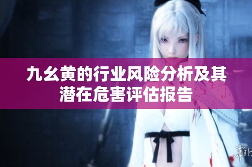 九幺黄的行业风险分析及其潜在危害评估报告