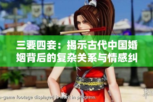 三要四妾：揭示古代中国婚姻背后的复杂关系与情感纠葛