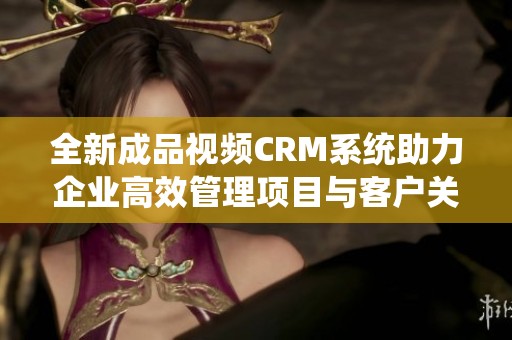 全新成品视频CRM系统助力企业高效管理项目与客户关系
