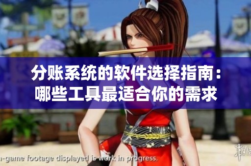 分账系统的软件选择指南：哪些工具最适合你的需求