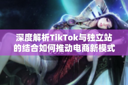 深度解析TikTok与独立站的结合如何推动电商新模式