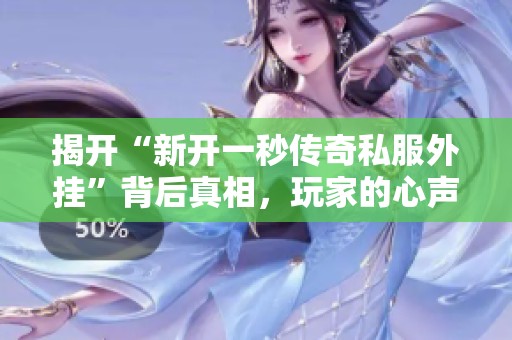 揭开“新开一秒传奇私服外挂”背后真相，玩家的心声与无奈