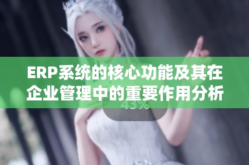 ERP系统的核心功能及其在企业管理中的重要作用分析