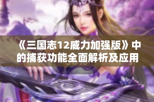 《三国志12威力加强版》中的捕获功能全面解析及应用技巧详解