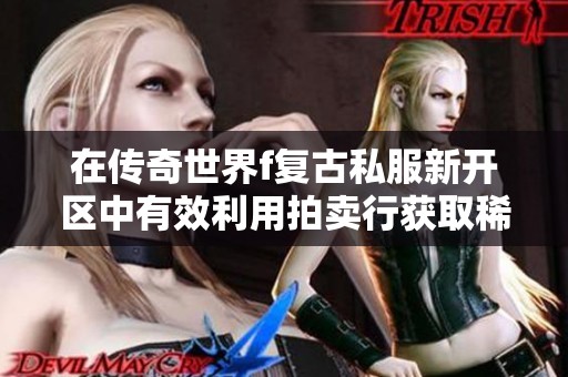 在传奇世界f复古私服新开区中有效利用拍卖行获取稀有物品的方法分析