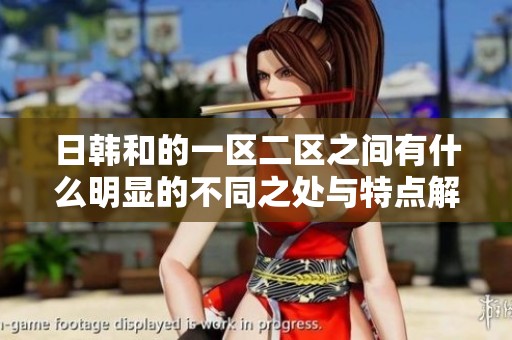 日韩和的一区二区之间有什么明显的不同之处与特点解析