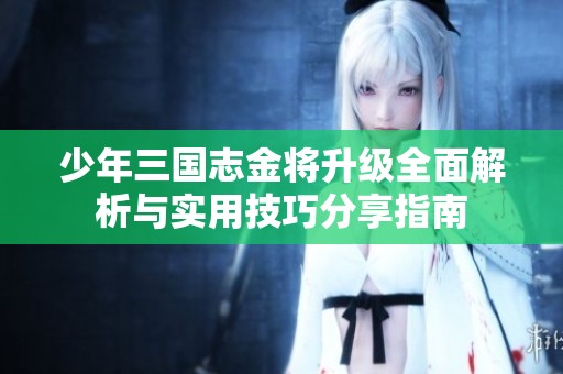 少年三国志金将升级全面解析与实用技巧分享指南